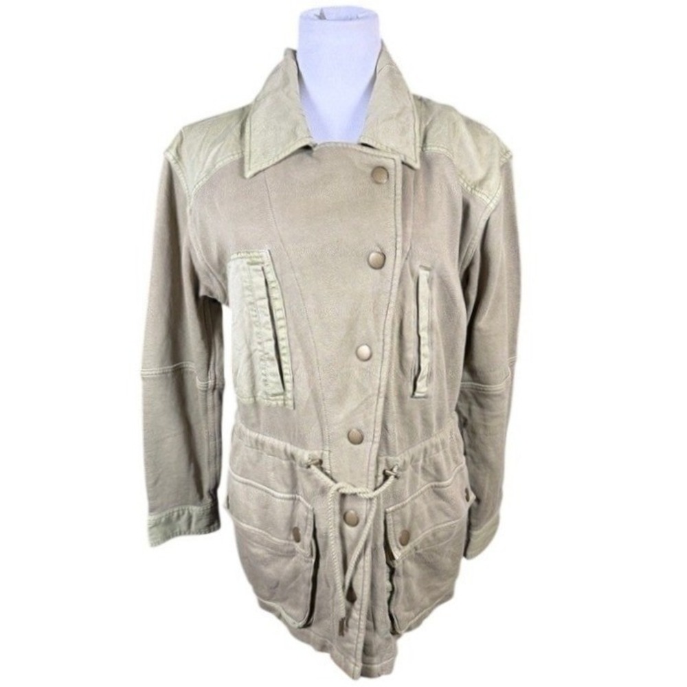 We The Free Free People Sage‎ Green Cotton Utility Field Jacket OB1317024 Small